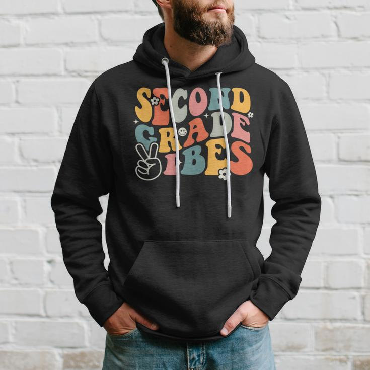 Second Grade Vibes Team 2Nd Grade Groovy Back To School Hoodie Gifts for Him
