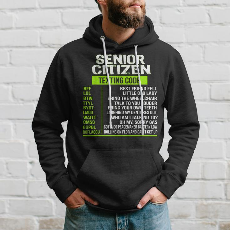 Senior Citizens Ideas Texting For Seniors Texting Codes Hoodie Gifts for Him