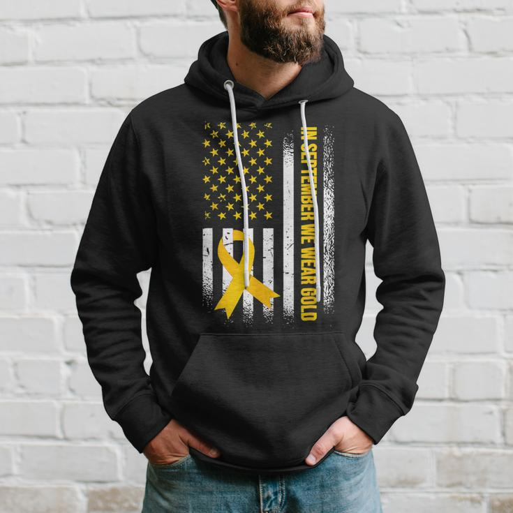 In September We Wear Gold Childhood Cancer Awareness Hoodie Gifts for Him