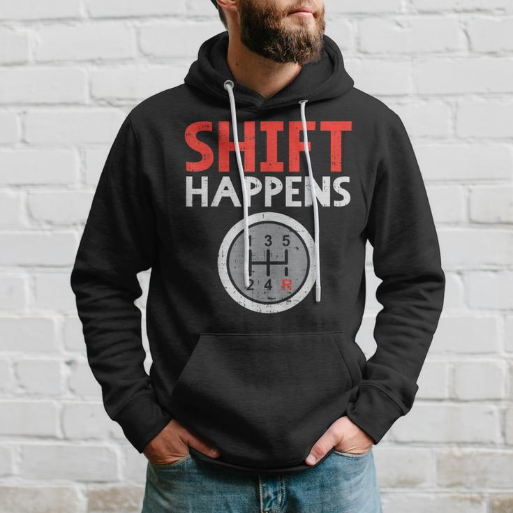 Shift Happens Funny Car Gear Pun Race Driver Racing Gift Driver Funny Gifts Hoodie Gifts for Him