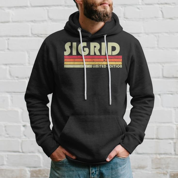 Sigrid Name Personalized Retro Vintage 80S 90S Birthday Hoodie Gifts for Him