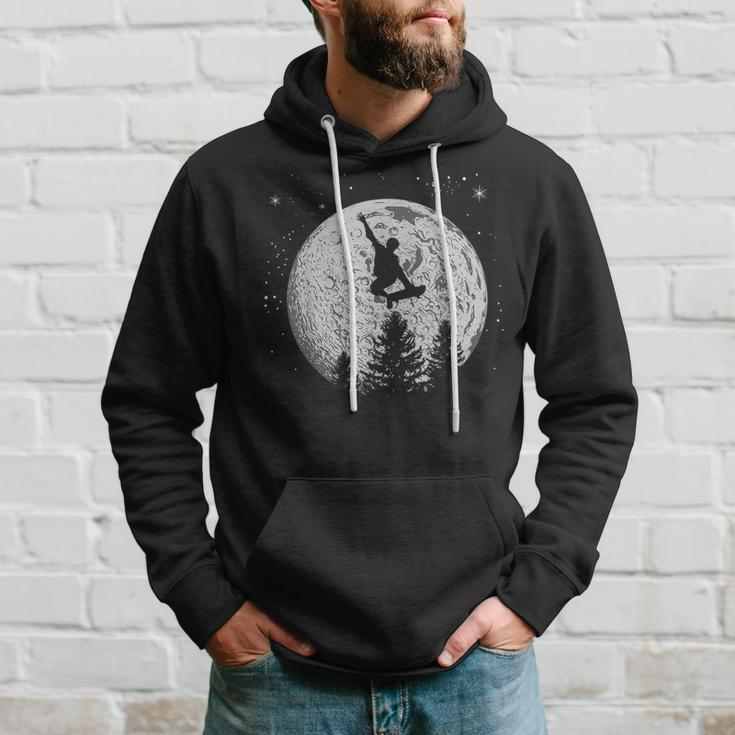 Skater Skateboarder Skateboard Moon Skateboarding Hoodie Gifts for Him