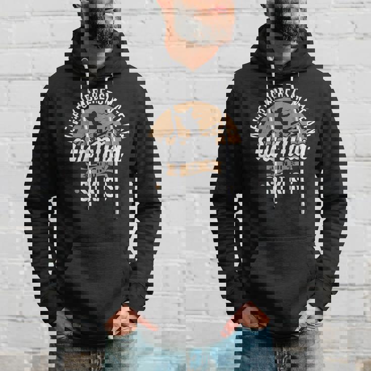 Skiing Skier Never Underestimate An Old Man On Skis Hoodie Gifts for Him