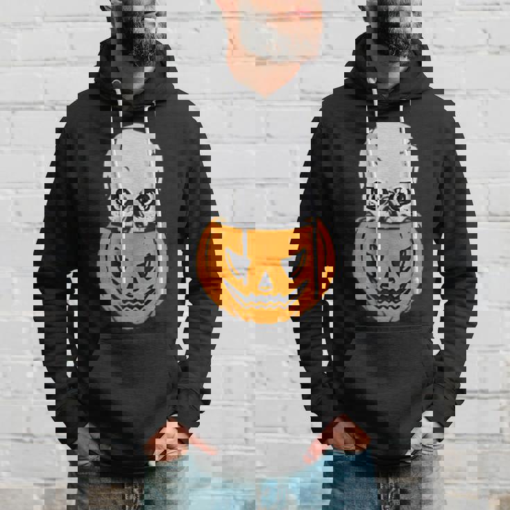 Skull Pumpkin Halloween Subtle Minimal Trick Or Treat Halloween Hoodie Gifts for Him