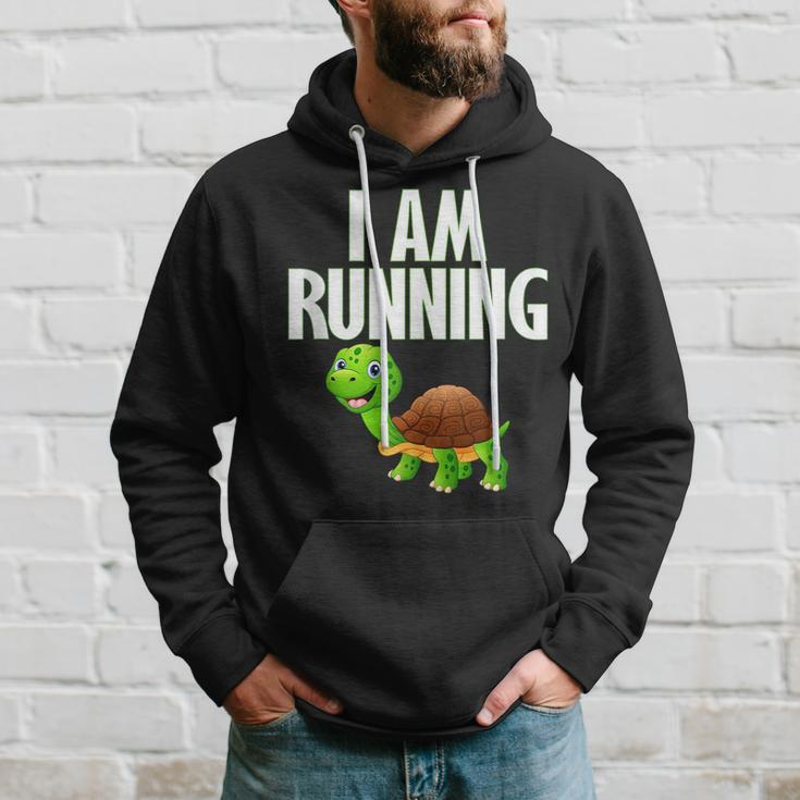 Slow Runner Turtle I Am Running Funny Runner Graphic Running Funny Gifts Hoodie Gifts for Him