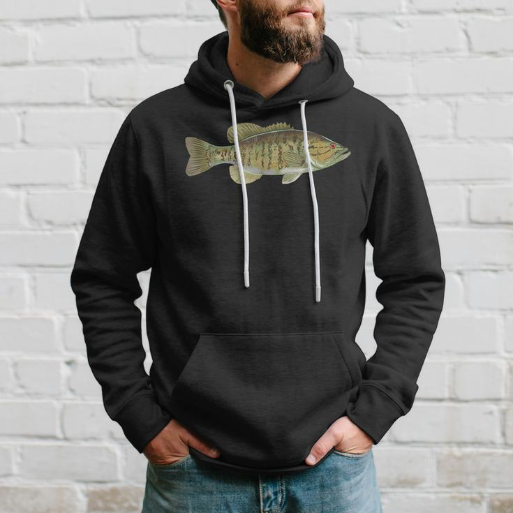 Smallmouth Bass Fisherman Freshwater Fish-Ing Angler Hoodie Gifts for Him