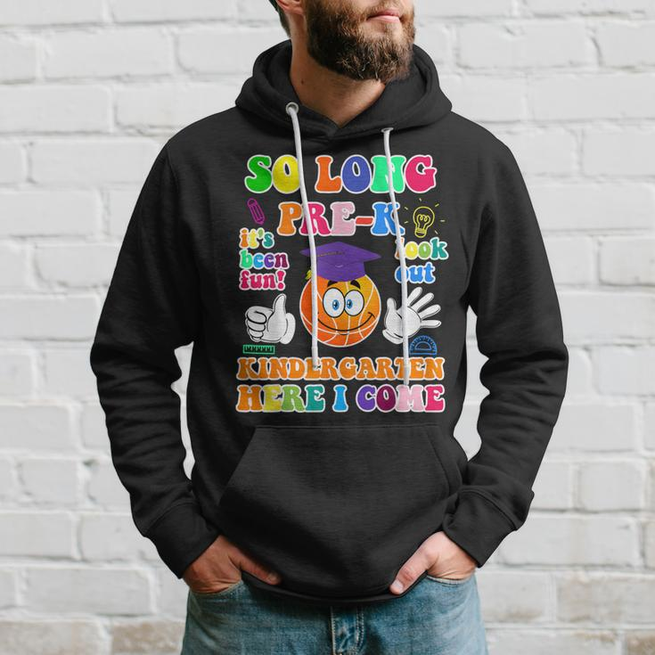 So Long Pre-K Kindergarten Here I Come Basketball Graduation Hoodie Gifts for Him