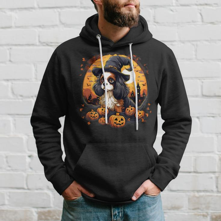 Spooky Cavalier King Charles Spaniel Dog Witch Halloween Hoodie Gifts for Him