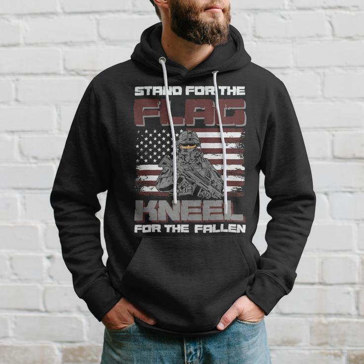 Stand For The Falg Kneel For The Fallen Veterans Day 139 Hoodie Gifts for Him