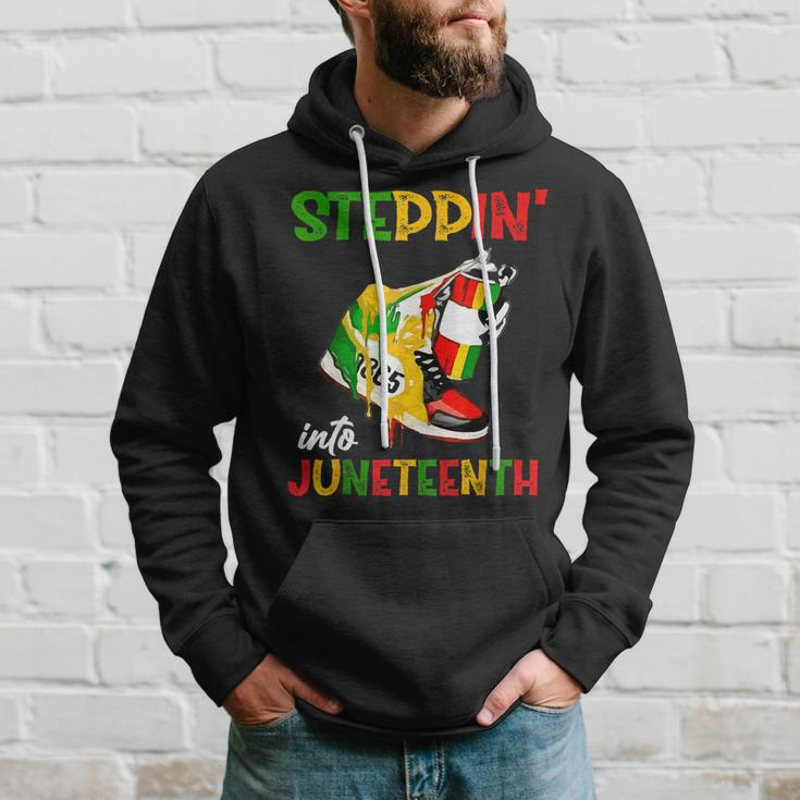 Stepping Into Junenth 1865 Pride Black African American Hoodie Gifts for Him