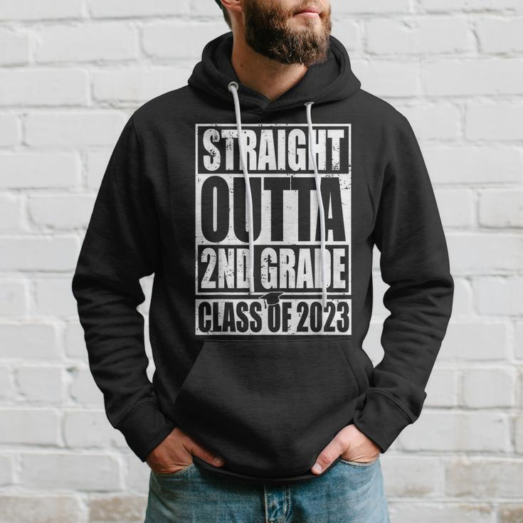 Straight Outta 2Nd Grade Graduation 2023 Class Second Grade Hoodie Gifts for Him