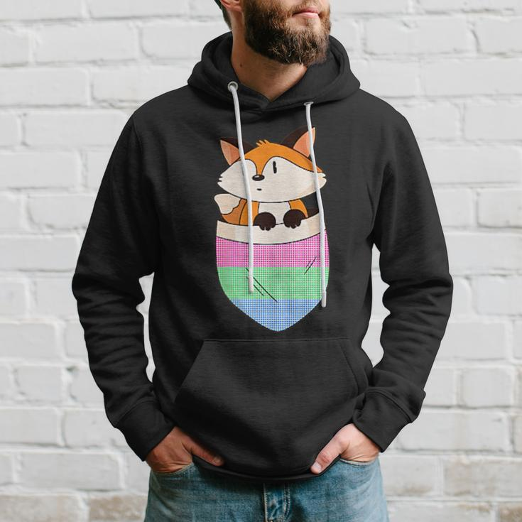Subtle Pocket Fox Poly Pride Month Polysexual Flag Lgbt Hoodie Gifts for Him