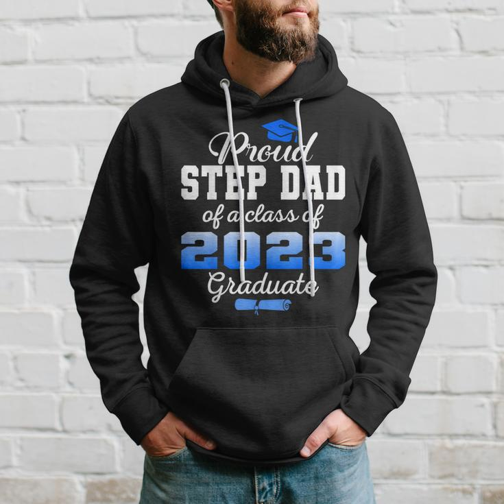 Super Proud Step Dad Of 2023 Graduate Awesome Family College Hoodie Gifts for Him