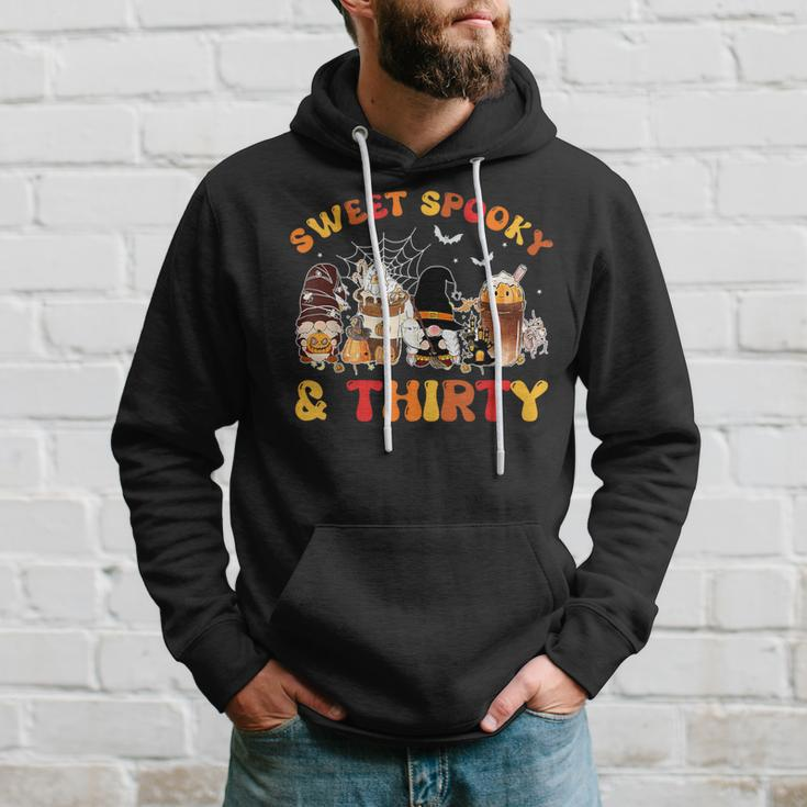 Sweet Spooky Thirty 30Th Birthday Pumpkin Spice Latte Hoodie Gifts for Him