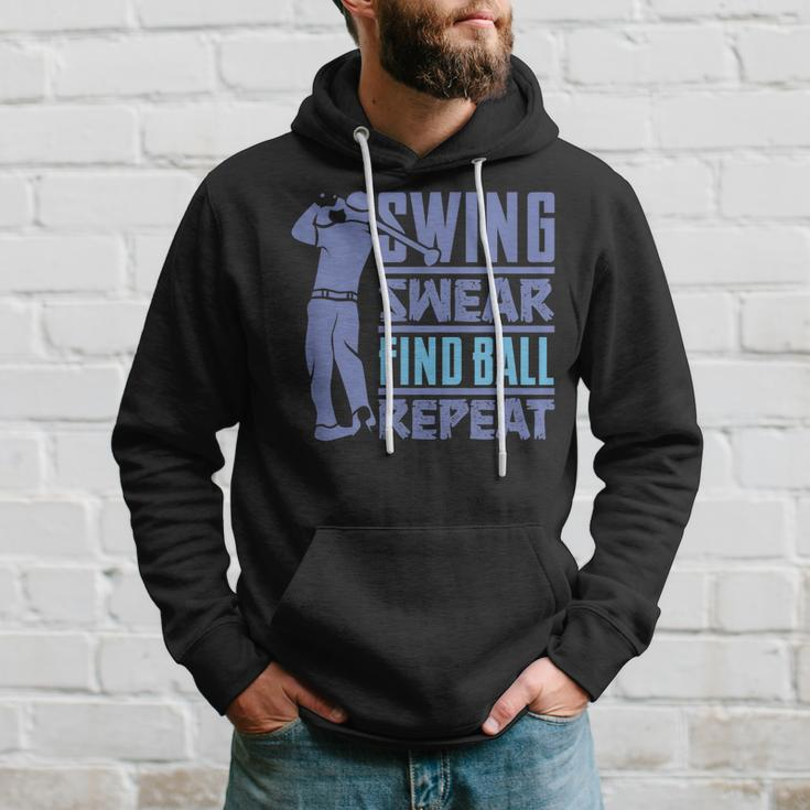 Swing Swear Find Golf Cart Golfer Costume Golfing Hoodie Gifts for Him