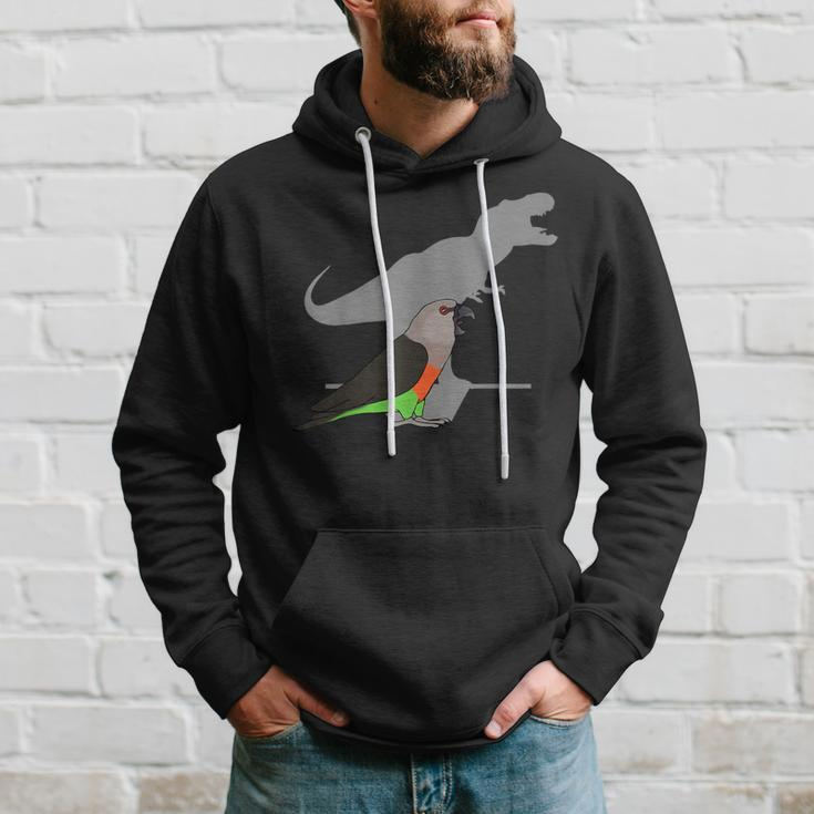 T-Rex Red-Bellied Parrot Male Dinosaur Parrot Attitude Hoodie Gifts for Him