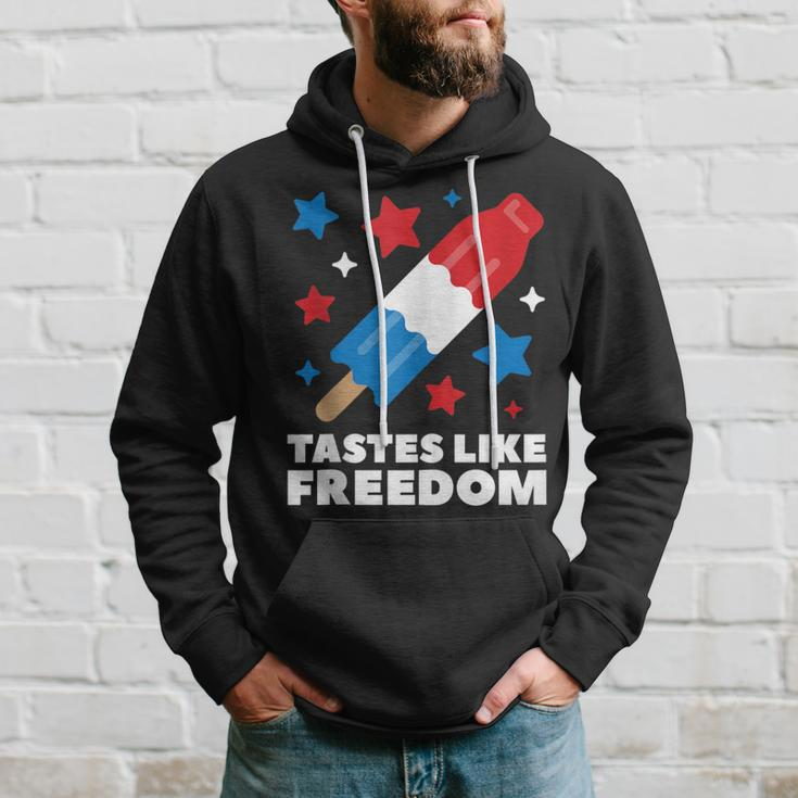 Tastes Like Freedom Icecream Ice Pop 4Th Of July Hoodie Gifts for Him