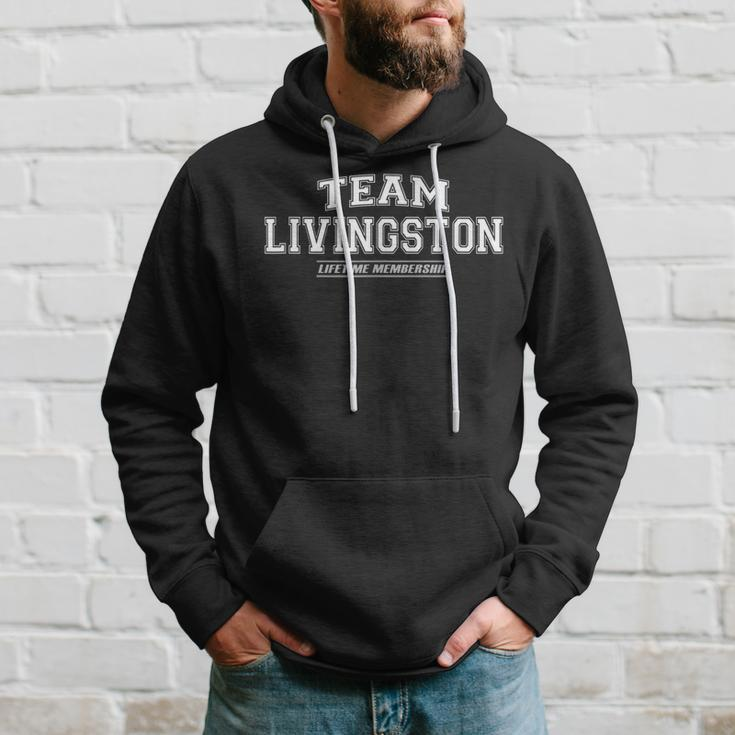 Team Livingston | Proud Family Surname Last Name Gift Hoodie Gifts for Him