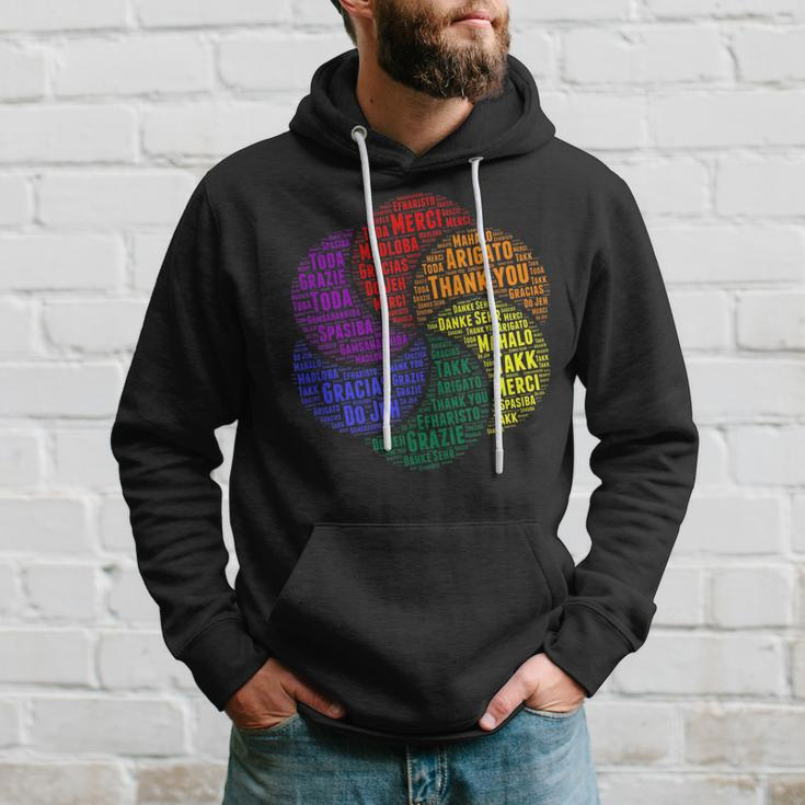 Thank You In 14 Different Languages Cool Thanksgiving Hoodie Gifts for Him