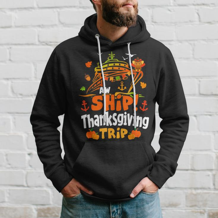 Thanksgiving Cruise Ship Aw Ship It's A Thankful Trip Turkey Hoodie Gifts for Him