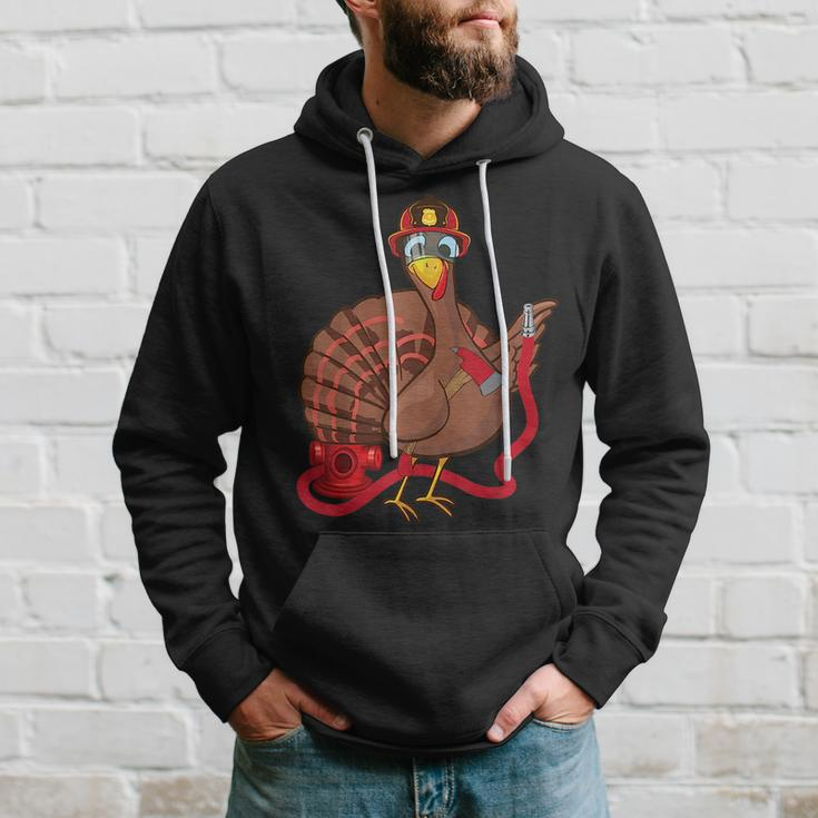 Thanksgiving Firefighter Turkey - Funny Feast Day Gift Hoodie Gifts for Him