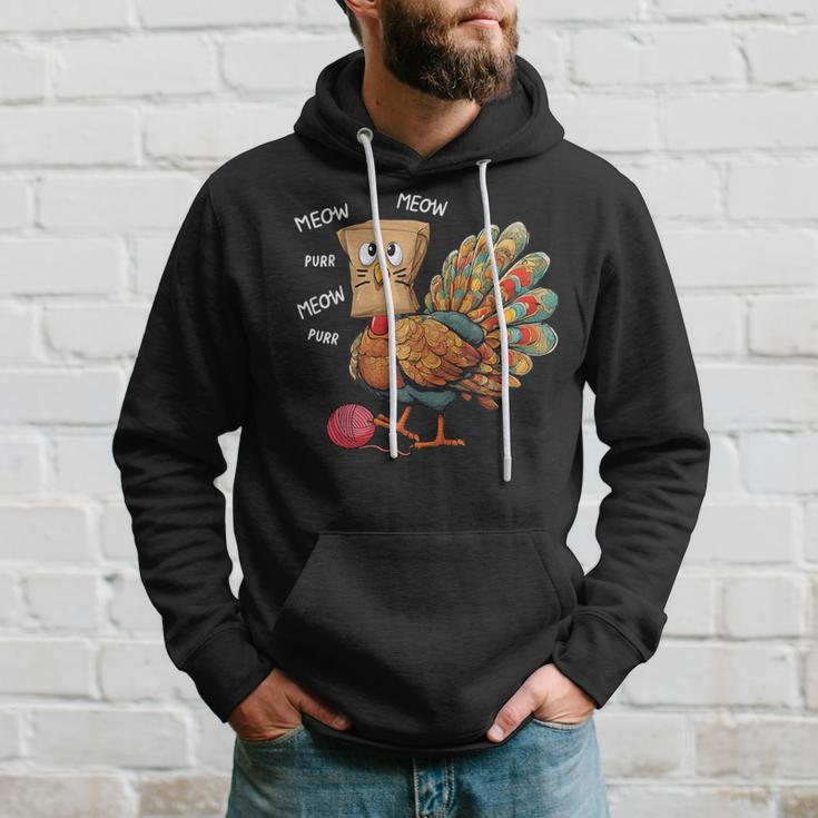 Thanksgiving Turkey Meow I'm A Cat Thanksgiving Hoodie Gifts for Him
