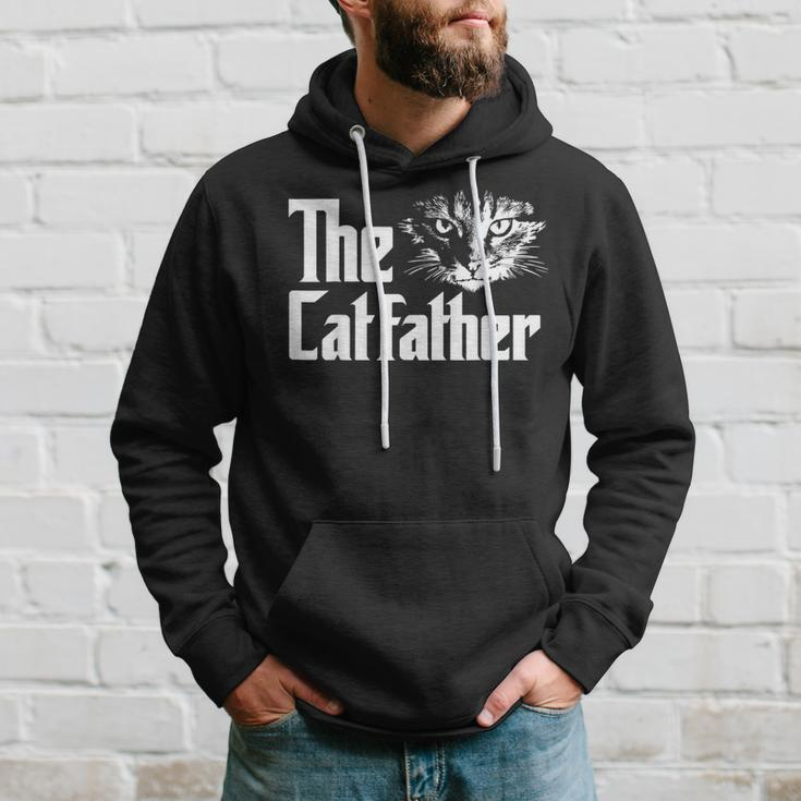 The Catfather Funny Cat Enthusiast Father Kitten Lover Hoodie Gifts for Him