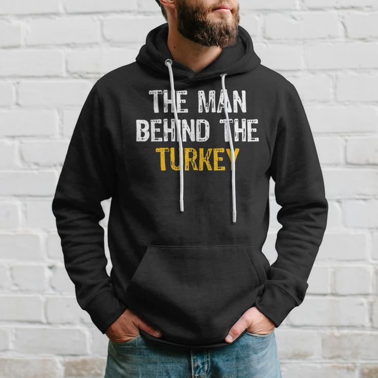 The Man Behind The Turkey Pregnancy Thanksgiving Hoodie Gifts for Him