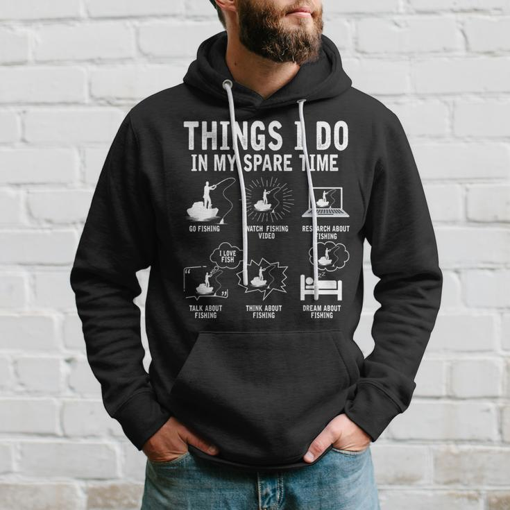 Things I Do In My Spare Time Fishing Rod Funny Fisherman Fishing Rod Funny Gifts Hoodie Gifts for Him