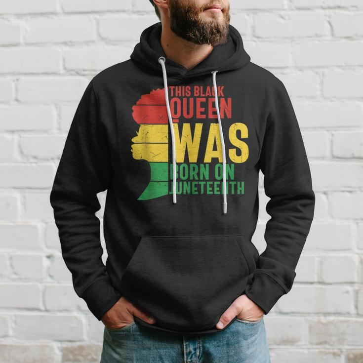 This Black Queen Was Born On Junenth Afro Gemini Birthday Hoodie Gifts for Him