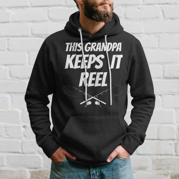 This Grandpa Keeps It Reel Funny Hoodie Gifts for Him