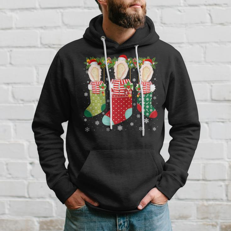 Three Oyster In Socks Ugly Christmas Sweater Party Hoodie Gifts for Him