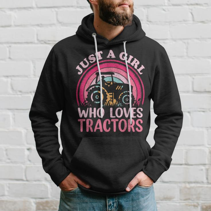 Tractor Lover Vintage Just A Girl Who Loves Tractors Hoodie Gifts for Him
