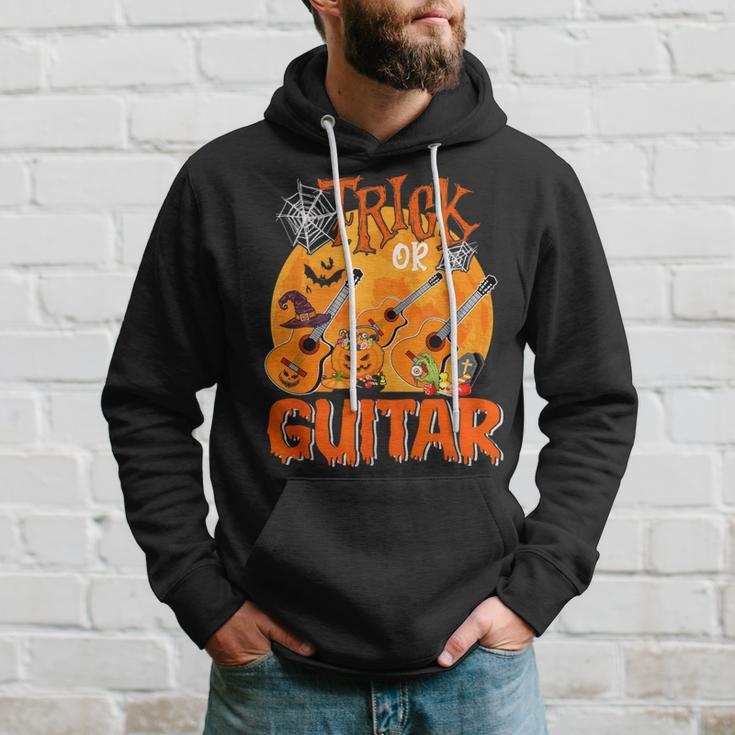 Trick Or Guitar Halloween Musical Costume Witch's Hat Hoodie Gifts for Him