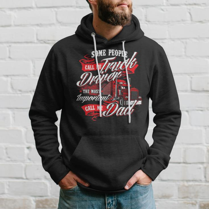 Truck Driver Dad - Trucker Trucking Semi Truck Driver Hoodie Gifts for Him