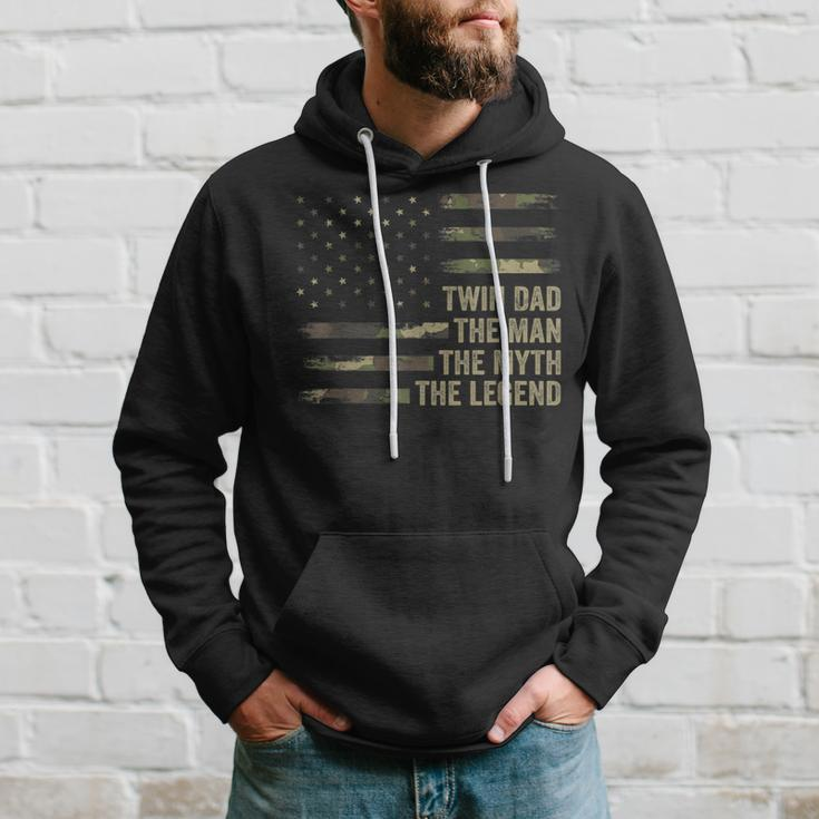 Twin Dad Camo Usa Flag Twin Dad The Man The Myth The Legend Hoodie Gifts for Him