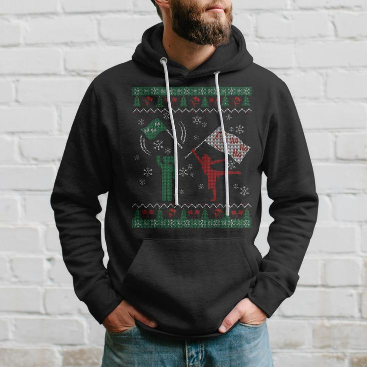 Ugly Christmas Sweater Color Guard Winter Guard Hoodie Gifts for Him