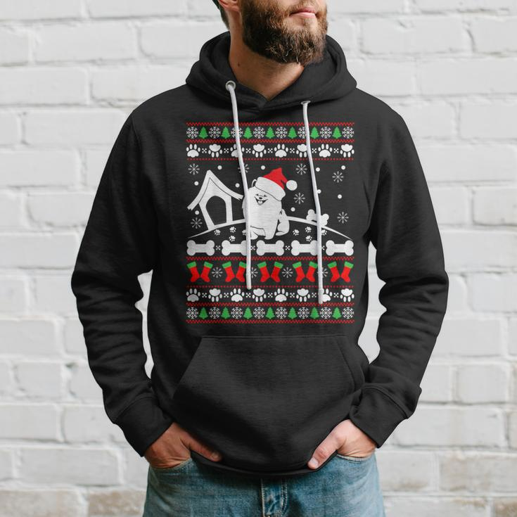Ugly Christmas Sweater Pomeranian Dog Hoodie Gifts for Him