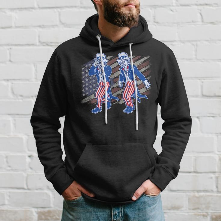 Uncle Sam Griddy 4Th Of July Independence Day American Flag Hoodie Gifts for Him
