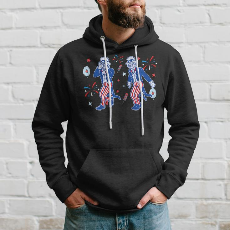 Uncle Sam Griddy 4Th Of July Independence Day Firework Hoodie Gifts for Him