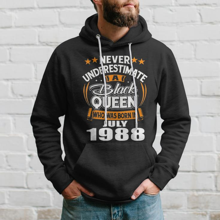Never Underestimate A Black Queen July 1988 Hoodie Gifts for Him