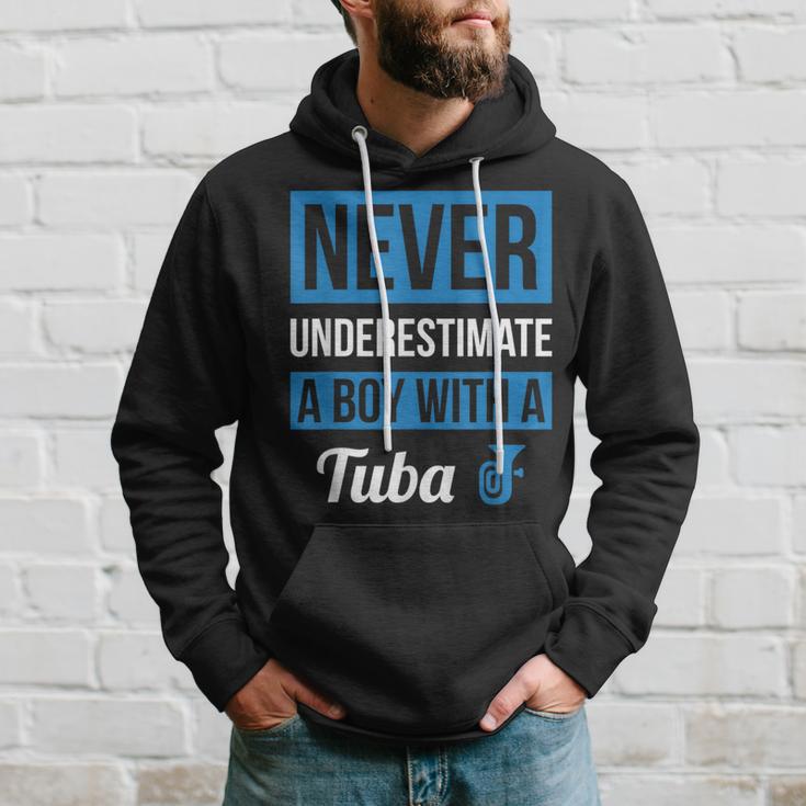 Never Underestimate A Boy With A Tuba Hoodie Gifts for Him