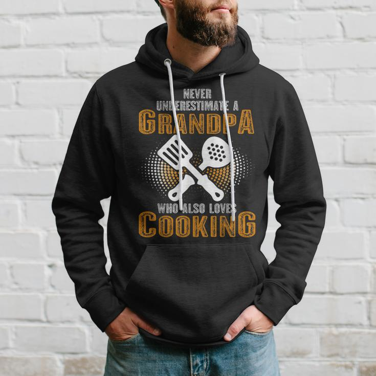 Never Underestimate Grandpa Who Is Also Loves Cooking Hoodie Gifts for Him