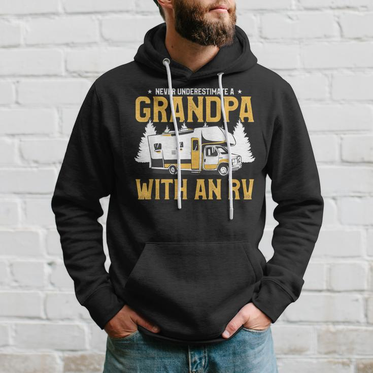 Never Underestimate A Grandpa With An Rv Motorhome Camping Hoodie Gifts for Him