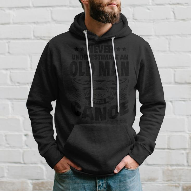 Never Underestimate An Old Man With A Canoe Dad Hoodie Gifts for Him