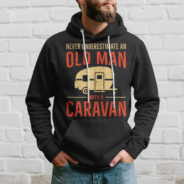 Never Underestimate An Old Man With A Caravan Hoodie Gifts for Him