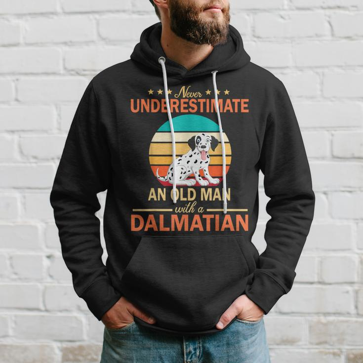 Never Underestimate An Old Man With A Dalmatian Dogs Father Hoodie Gifts for Him