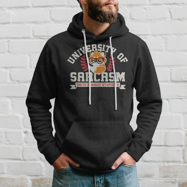 University Of Sarcasm United Against Stupidity Vintage Hoodie Gifts for Him