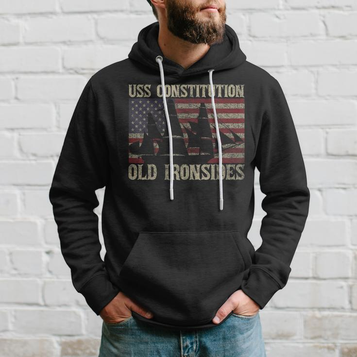 Uss Constitution Old Ironsides Frigate Usa American Gift Hoodie Gifts for Him