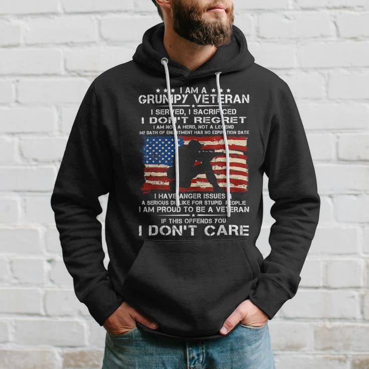 Veteran Veterans Day I Am A Grumpy Veteran I Served I Sacrificed I Don 39Regret 542 Navy Soldier Army Military Hoodie Gifts for Him